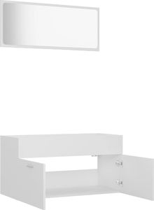 vidaXL 2-częściowy zestaw mebli łazienkowych, biały, płyta wiórowa 6