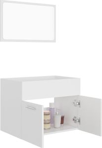 vidaXL 2-częściowy zestaw mebli łazienkowych, biały, płyta wiórowa 4