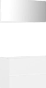 vidaXL 2-częściowy zestaw mebli łazienkowych, biały, płyta wiórowa 2