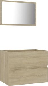 vidaXL 2-częściowy zestaw mebli łazienkowych, dąb sonoma, płyta 4