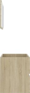 vidaXL 2-częściowy zestaw mebli łazienkowych, dąb sonoma, płyta 5
