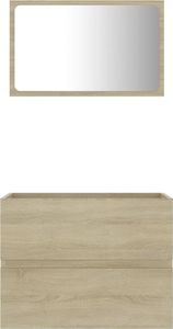 vidaXL 2-częściowy zestaw mebli łazienkowych, dąb sonoma, płyta 6