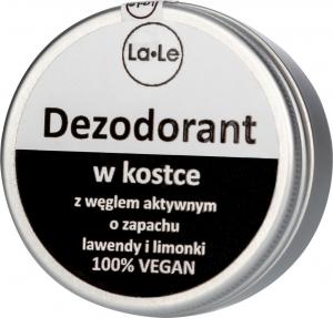 La-le Dezodorant w kostce o zapachu lawendy i limonki z węglem aktywnym 1
