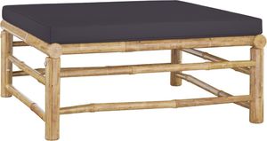 vidaXL 5-cz. zestaw mebli do ogrodu, ciemnoszare poduszki, bambus 7