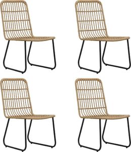 vidaXL 5-cz. zestaw mebli ogrodowych, rattan PE i szkło (3060233) 5