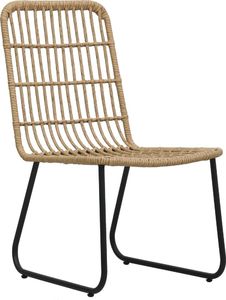 vidaXL 5-cz. zestaw mebli ogrodowych, rattan PE i szkło (3060233) 6