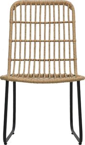 vidaXL 5-cz. zestaw mebli ogrodowych, rattan PE i szkło (3060233) 7