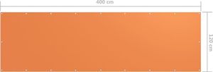 vidaXL Parawan balkonowy, pomarańczowy, 120x400 cm, tkanina Oxford 5