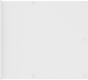 vidaXL Parawan balkonowy, biały, 75x400 cm, tkanina Oxford 1