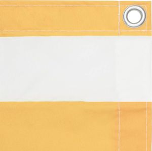 vidaXL Parawan balkonowy, biało-żółty, 120x400 cm, tkanina Oxford 3