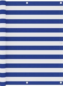 vidaXL Parawan balkonowy, biało-niebieski, 120x300 cm, tkanina Oxford 1