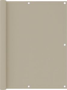 vidaXL Parawan balkonowy, beżowy, 120x400 cm, tkanina Oxford 1
