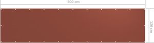 vidaXL Parawan balkonowy, terrakota, 120x500 cm, tkanina Oxford 5