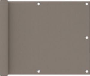 vidaXL Parawan balkonowy, kolor taupe, 75x300 cm, tkanina Oxford 1