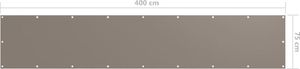 vidaXL Parawan balkonowy, taupe, 75x400 cm, tkanina Oxford 5