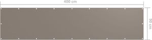 vidaXL Parawan balkonowy, kolor taupe, 90x400 cm, tkanina Oxford 5