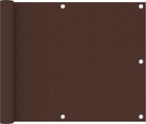 vidaXL Parawan balkonowy, brązowy, 75x300 cm, tkanina Oxford 1