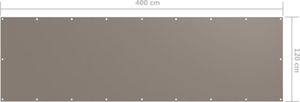 vidaXL Parawan balkonowy, kolor taupe, 120x400 cm, tkanina Oxford 5