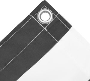 vidaXL Parawan balkonowy, antracytowo-biały, 75x500 cm, tkanina Oxford 3