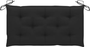 vidaXL Poduszka na ławkę ogrodową, czarna, 100x50x7 cm, tkanina 1