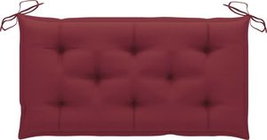 vidaXL Poduszka na ławkę ogrodową, winna czerwień, 100x50x7cm, tkanina 1