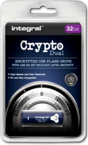 Pendrive Integral Crypto Dual 32GB (INFD32GCRYDL3.0197) 3