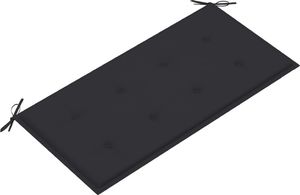 vidaXL Ławka ogrodowa z antracytową poduszką, 112 cm, drewno tekowe 5