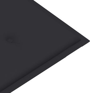 vidaXL Ławka ogrodowa z antracytową poduszką, 112 cm, drewno tekowe 7