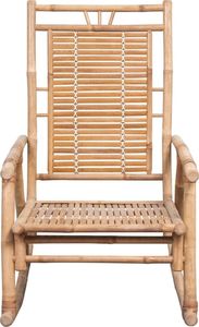 vidaXL Fotel bujany z poduszką, bambusowy 3