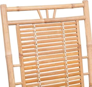 vidaXL Fotel bujany z poduszką, bambusowy 4