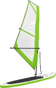 vidaXL Nadmuchiwana deska SUP z żaglem i akcesoriami, zielono-biała 2