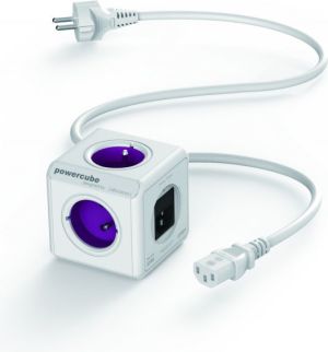 PowerCube Przedłużacz ReWirable 1m + wtyczki Travel Plug różowy (1801/DERW3P) 2