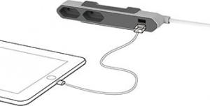 PowerCube Przedłużacz PowerBar USB 1,5m szary (9102/PB2SEU) 3