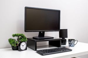 Więcpol Podstawka pod monitor Czarna 2