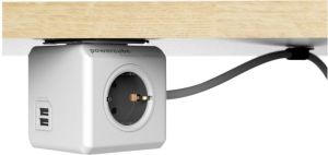 PowerCube Przedłużacz Extended USB 1,5m szary Typ F (1406GY/DEEUPC) 5