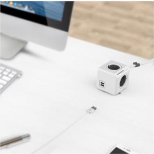PowerCube Przedłużacz Extended USB 1,5m szary Typ F (1406GY/DEEUPC) 6