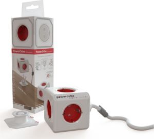 PowerCube Przedłużacz Extended 3m czerwony Typ F (1307/DEEXPC) 3