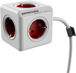 PowerCube Przedłużacz Extended 1,5m czerwony Typ F (1306GN/DEEXPC) 1