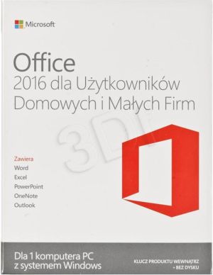 Microsoft Office 2016 Home & Business MLK plus Windows 10 Home PL 64Bit OEM 2