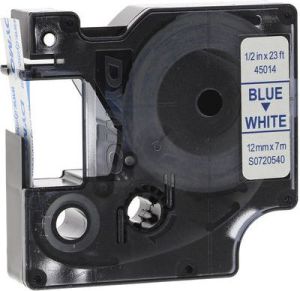 Dymo D1 12mm Blue/White labels 45014 (S0720540) 3
