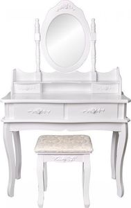 ModernHome Toaletka kosmetyczna 90cm lustro+taboret 1
