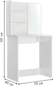 ModernHome Toaletka kosmetyczna nowoczesna duże lustro półki ModernHome 5