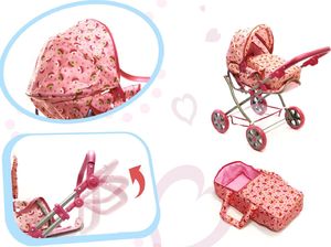 KIK Wózek dla lalek składany spacerówka/gondola 2w1 2