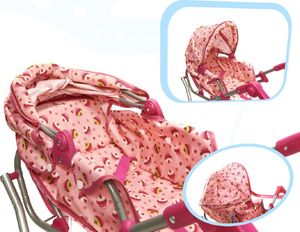 KIK Wózek dla lalek składany spacerówka/gondola 2w1 6