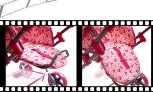 KIK Wózek dla lalek składany spacerówka/gondola 2w1 7