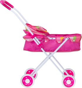 KIK Wózek dla lalek gondola z torbą różowy 6