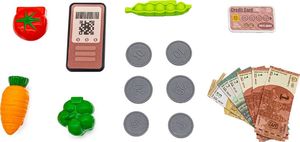 DK Edukacyjna sklepowa kasa fiskalna mikrofon waga koszyk akcesoria 3