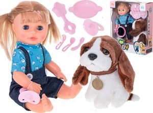 KIK Lalka Agata z pieskiem dźwięk+akcesoria 30cm 8