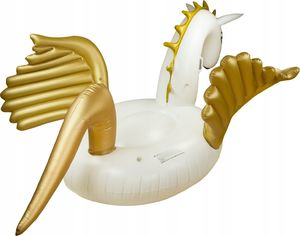 KIK Materac dmuchany jednorożec biało złoty 240x240x12 4