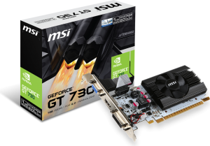 Karta graficzna MSI GeForce GT 730 OC 1GB GDDR5 (64 bit) D-Sub, DVI, HDMI, BOX (N730K-1GD5LP/OCV1) 1